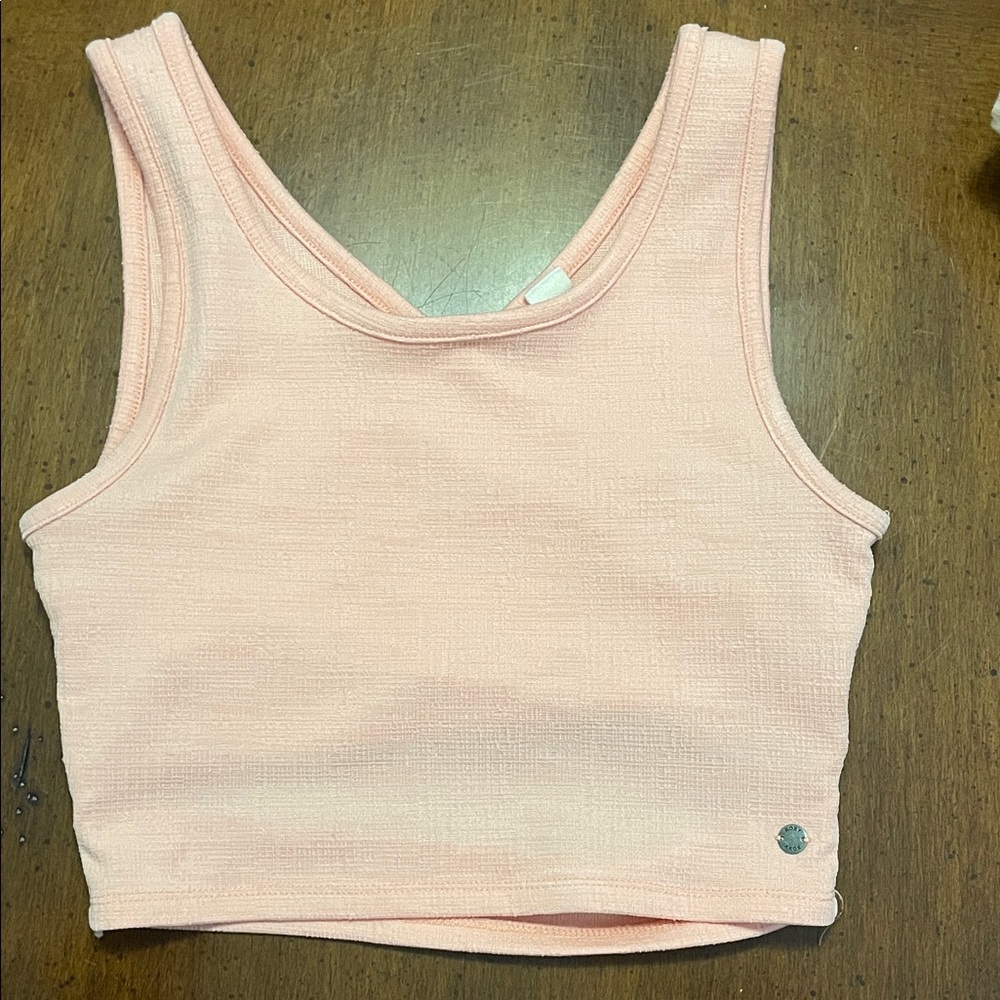 Roxy Light Pink Textured Tank Top